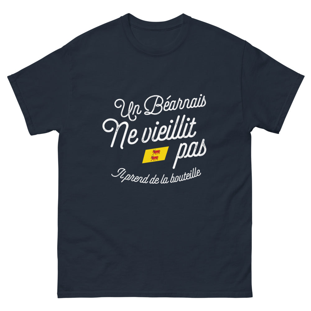 T-shirt Béarnais marine - L'âge, c'est dans la bouteille