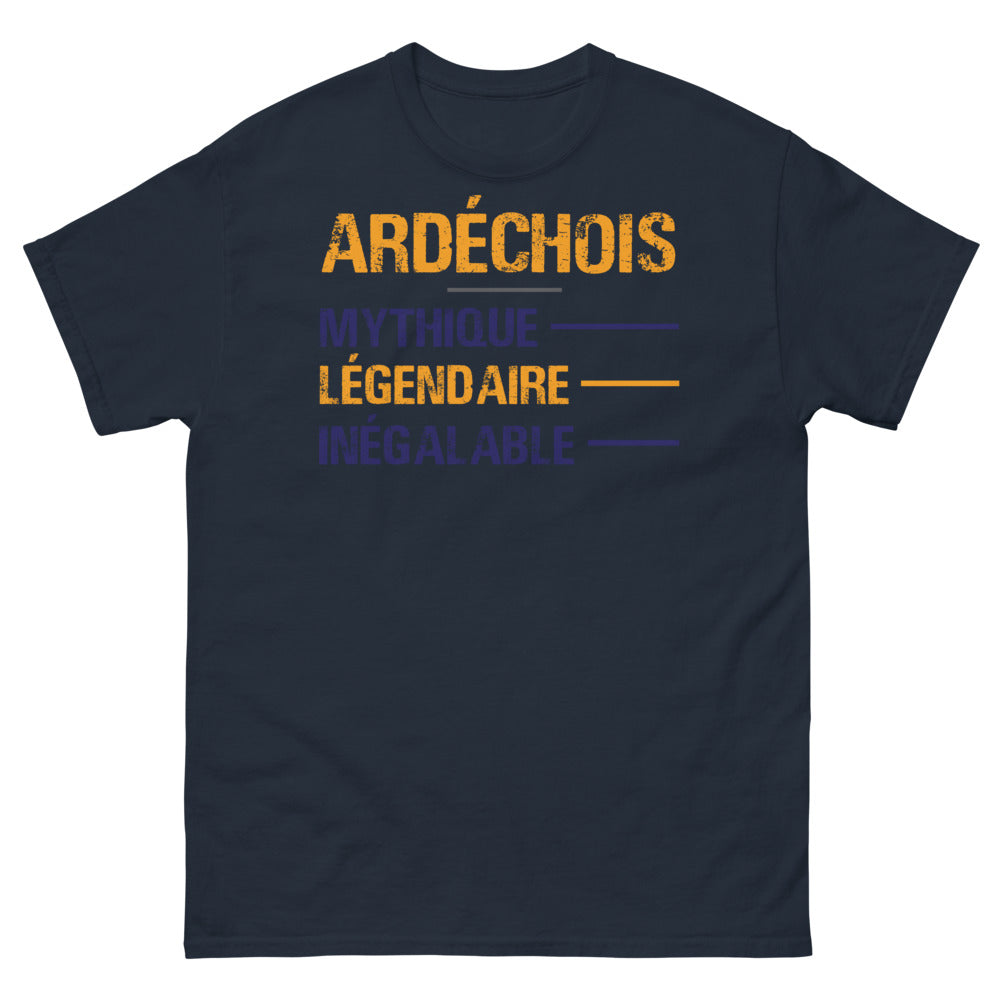 T-shirt Ardèche marine - Fierté mythique et légendaire