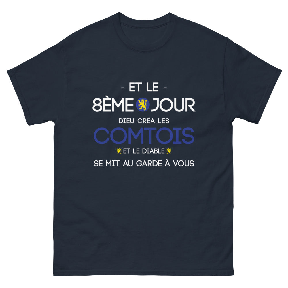 T-shirt Comtois marine - Et le 8ème jour, Dieu créa les Comtois