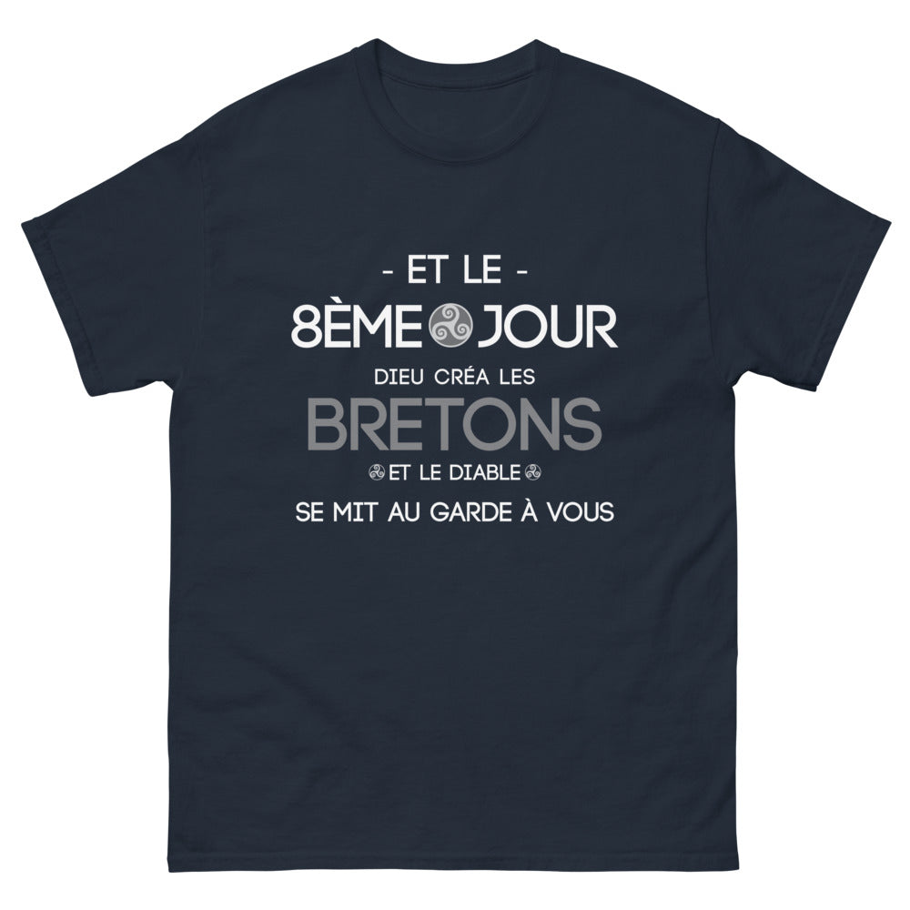 T-shirt humour noir - Et le 8ème jour, Dieu créa le diable dos