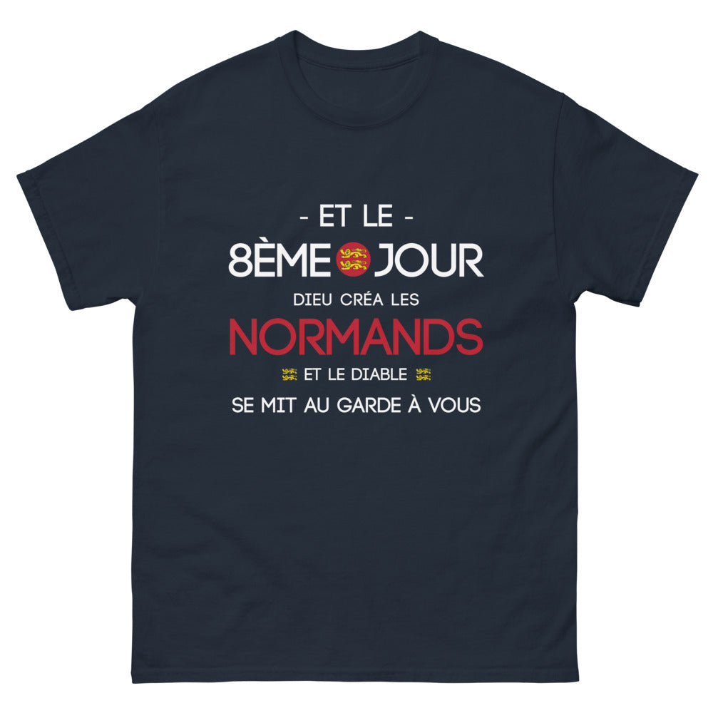 T-shirt Normandie marine - Et le 8ème jour, Dieu créa les Normands