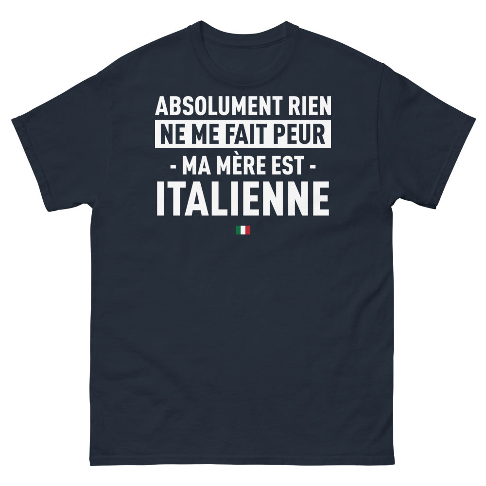 T-shirt Italien marine - Rien ne me fait peur, ma mère est italienne