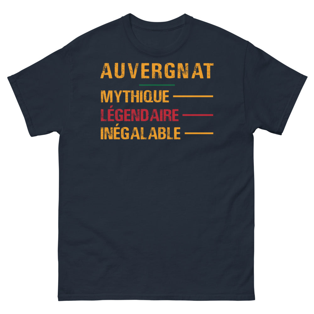 T-shirt Auvergne marine - Fierté légendaire auvergnate