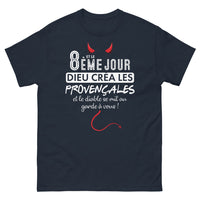 Thumbnail for T-shirt Provence marine - 8ème jour et le Dieu créa les Provençales