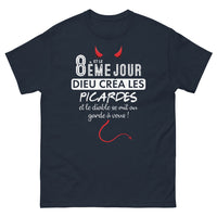 Thumbnail for T-shirt Picard marine - 8ème jour, Dieu créa les Picardes