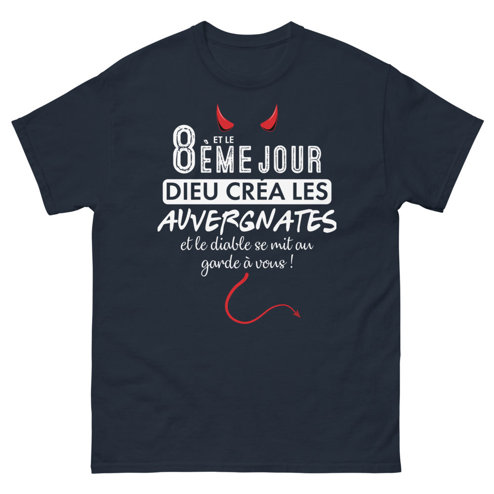 T-shirt Auvergne marine - Et le Diable se mit au garde-à-vous
