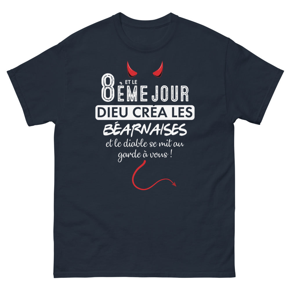T-shirt Béarnais marine - Le Diable se met au garde-à-vous
