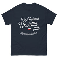 Thumbnail for T-shirt Pologne marine - Un Polonais prend de la valeur