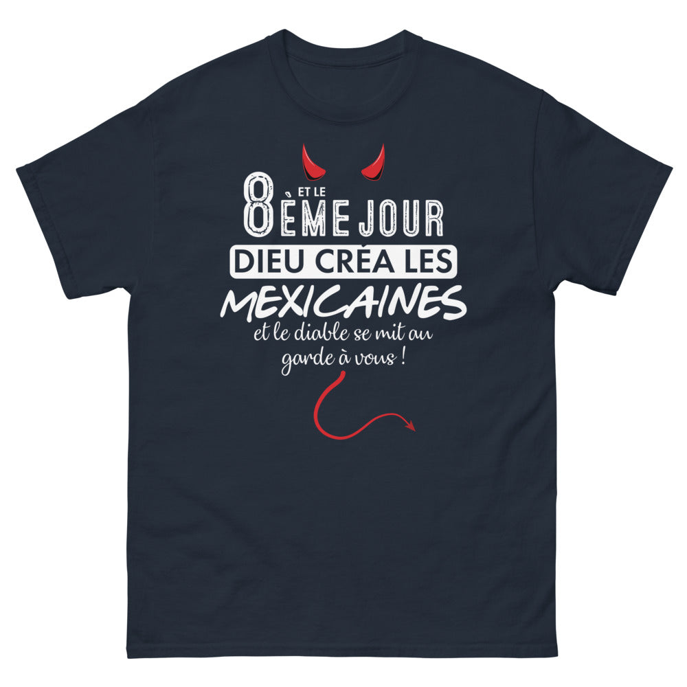 T-shirt Mexicaine marine - Création Divine humoristique