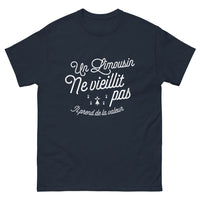 Thumbnail for T-shirt Limousin marine - Un Limousin ne vieillit pas, il prend de la valeur