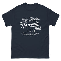 Thumbnail for T-shirt Bretagne marine - Un Breton ne vieillit pas, il prend de la valeur