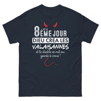 Thumbnail for T-shirt Valaisannes marine - Et le Dieu créa les Valaisannes