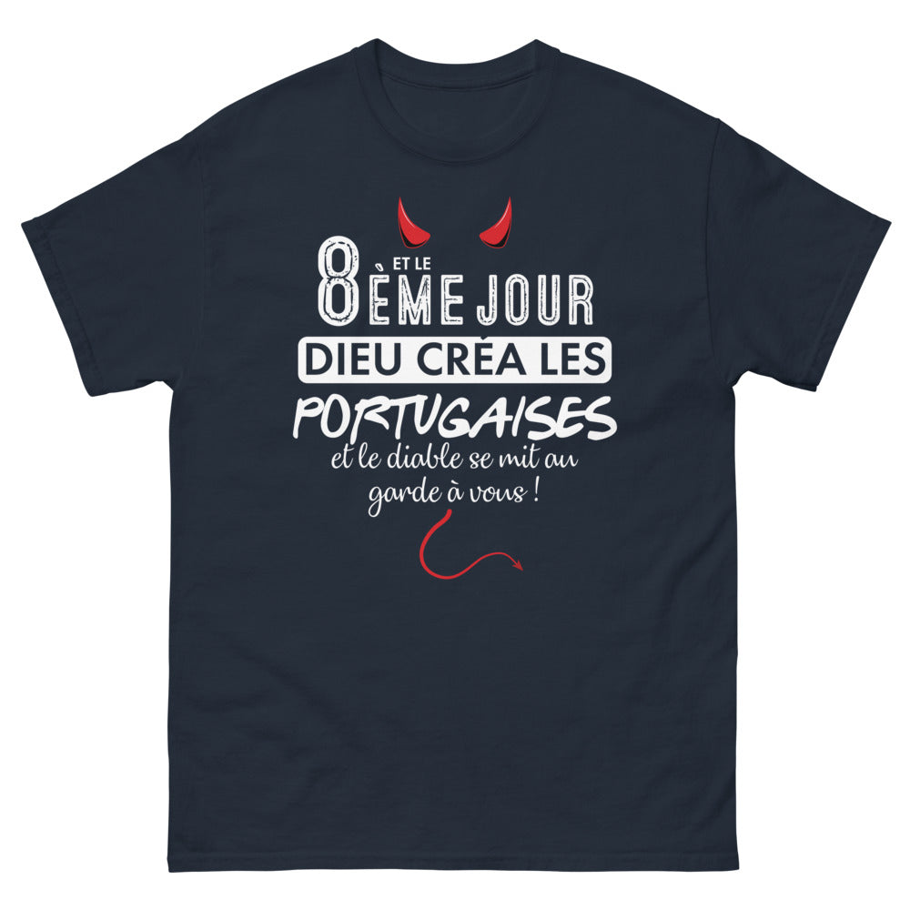 T-shirt Portugal marine - Dieu créa les Portugaises