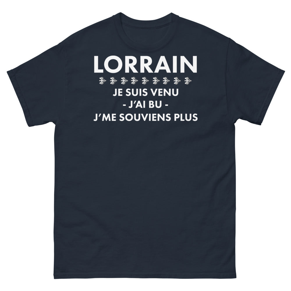 T-shirt Lorraine marine - Je suis venu, j'ai bu