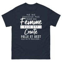 Thumbnail for T-shirt Croatie marine - Ne me drague pas, j'aime ma femme