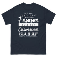 Thumbnail for T-shirt Colombiennes bleu marine - Ne me drague pas, j'aime ma femme