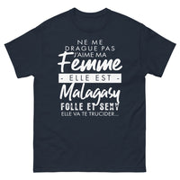 Thumbnail for T-shirt Malgache marine - Ne me drague pas, j'aime ma femme