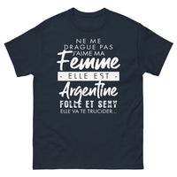 Thumbnail for T-shirt Argentine marine - Ne me drague pas, j'aime ma femme