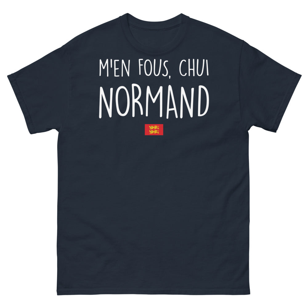 T-shirt Normandie marine - M'en fous, chui Normand
