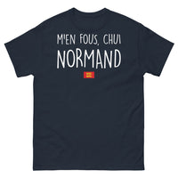 Thumbnail for T-shirt Normandie marine - M'en fous, chui Normand