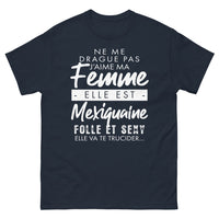 Thumbnail for T-shirt Mexicain marine - Ne me drague pas, j'aime ma femme