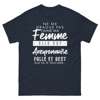 Thumbnail for T-shirt Aveyronnais marine - Ne me drague pas, j'aime ma femme