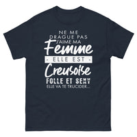 Thumbnail for T-shirt Creusois marine - Ne me drague pas, j'aime ma femme