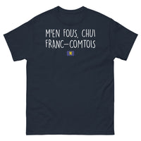 Thumbnail for T-shirt Franc-Comtois marine - M'en fous, chui Franc-Comtois