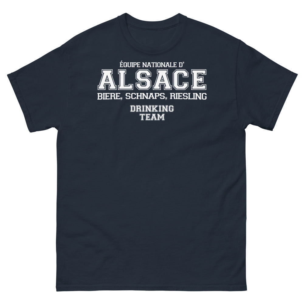 T-shirt Alsace marine - Équipe Nationale Bière, Schnaps & Riesling