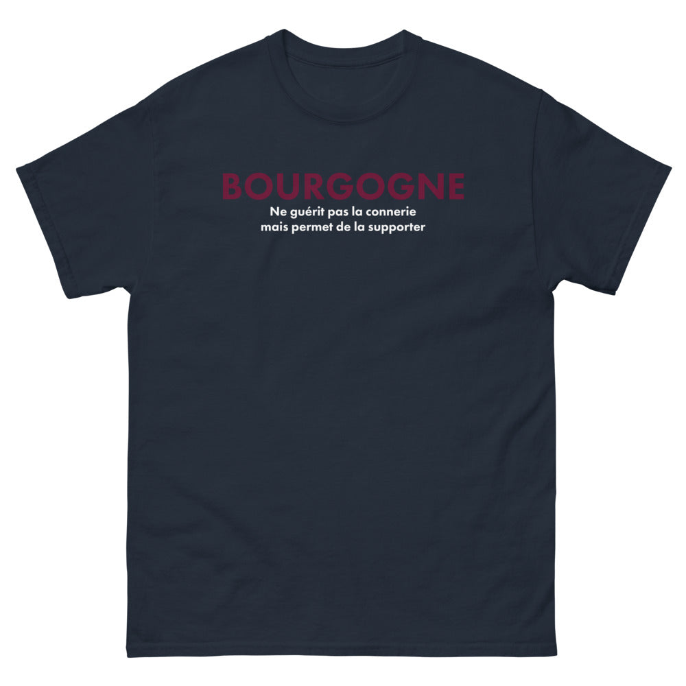 T-shirt Bourgogne marine - Ne guérit pas la connerie