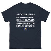 Thumbnail for T-shirt Franc-Comtois marine - 5 docteurs recommandent
