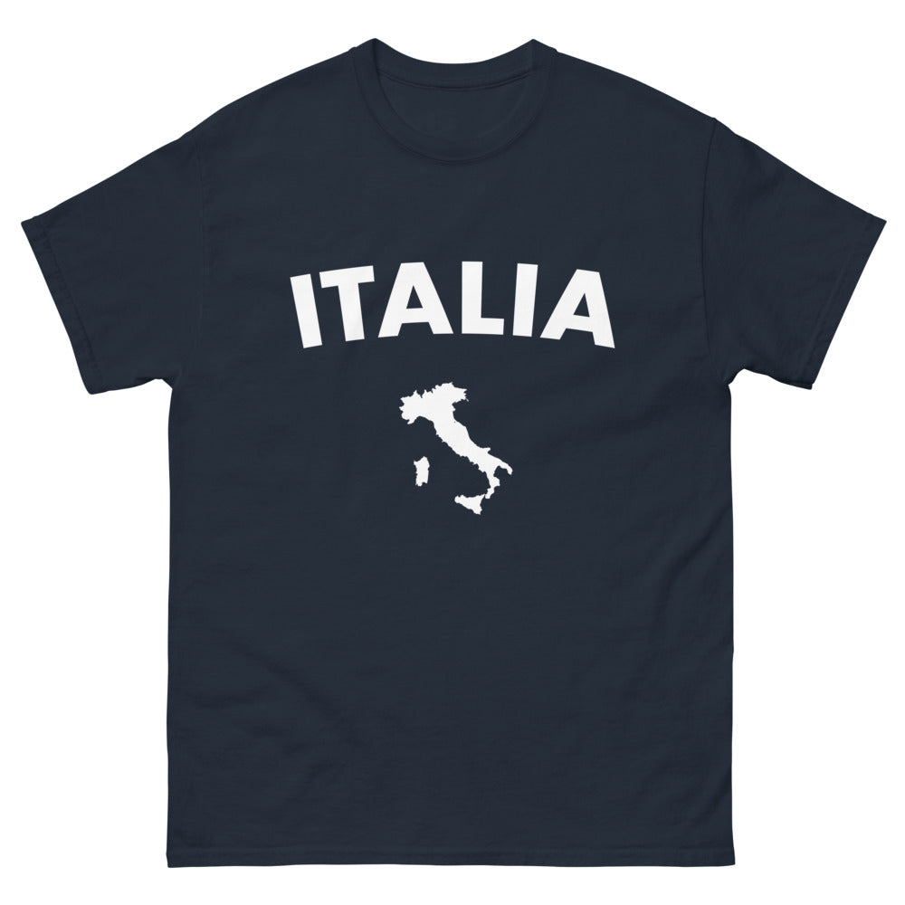 T-Shirt Italia blu scuro - Design 'Italia Scuro' ispirato al nero
