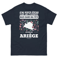 Thumbnail for T-shirt Ariège marine - J’ai peut-être l’air de t’écouter