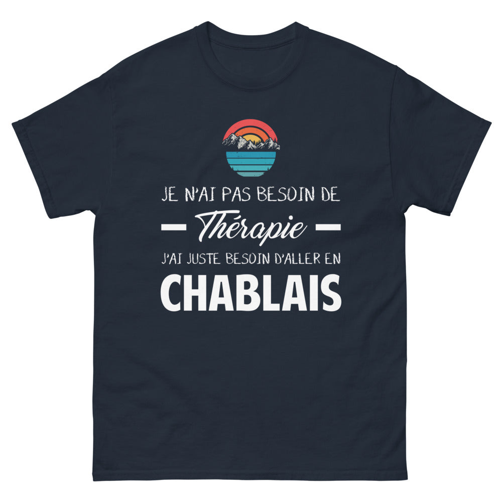 T-shirt Chablais marine - Pas besoin de thérapie
