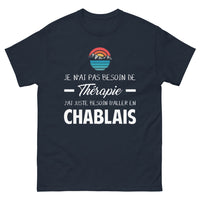 Thumbnail for T-shirt Chablais marine - Pas besoin de thérapie