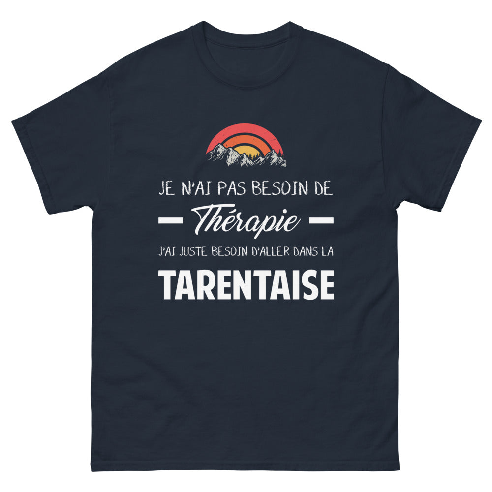 T-shirt Tarentaise marine - Je n'ai pas besoin de thérapie