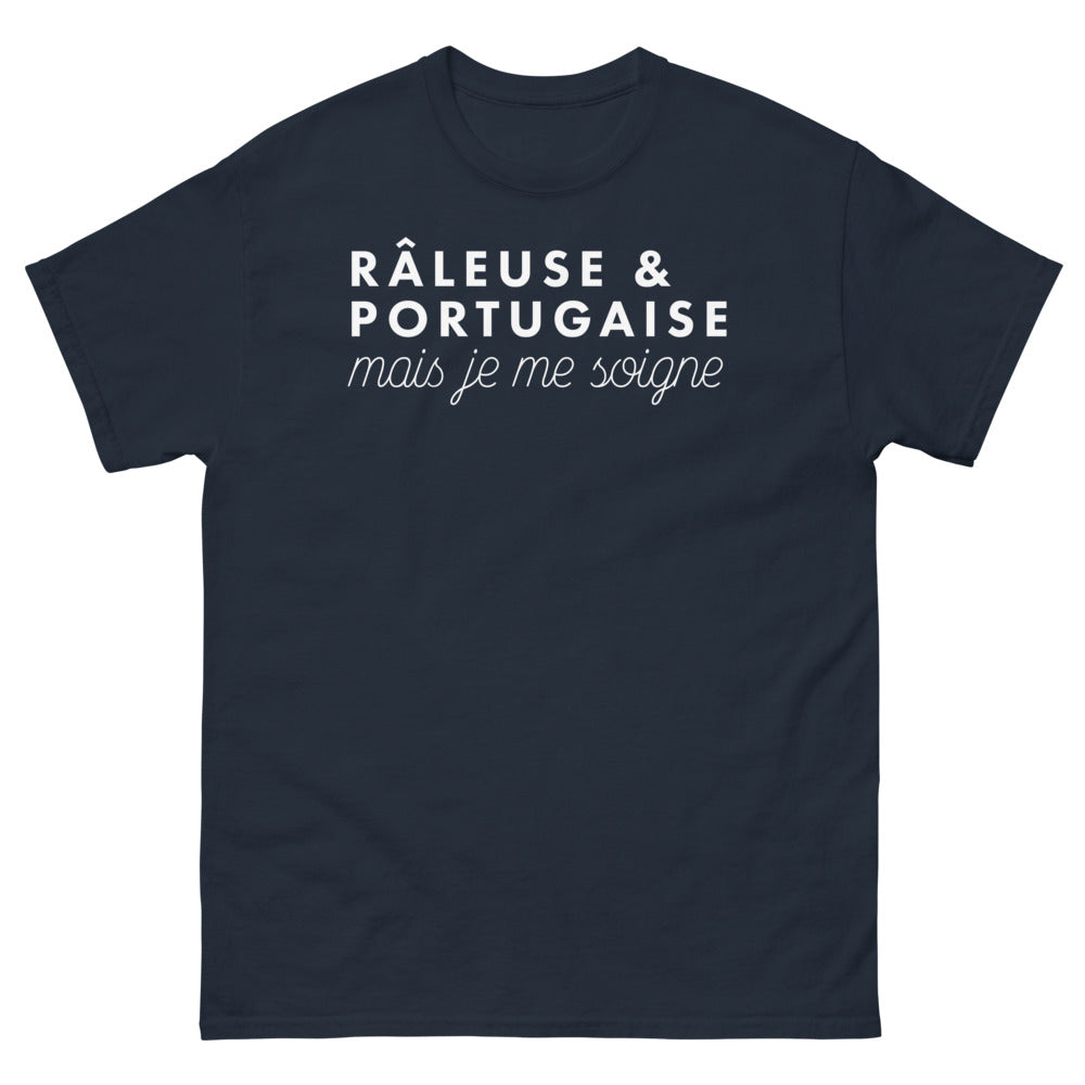 T-shirt Portugal marine - Râleuse portugaise mais je me soigne