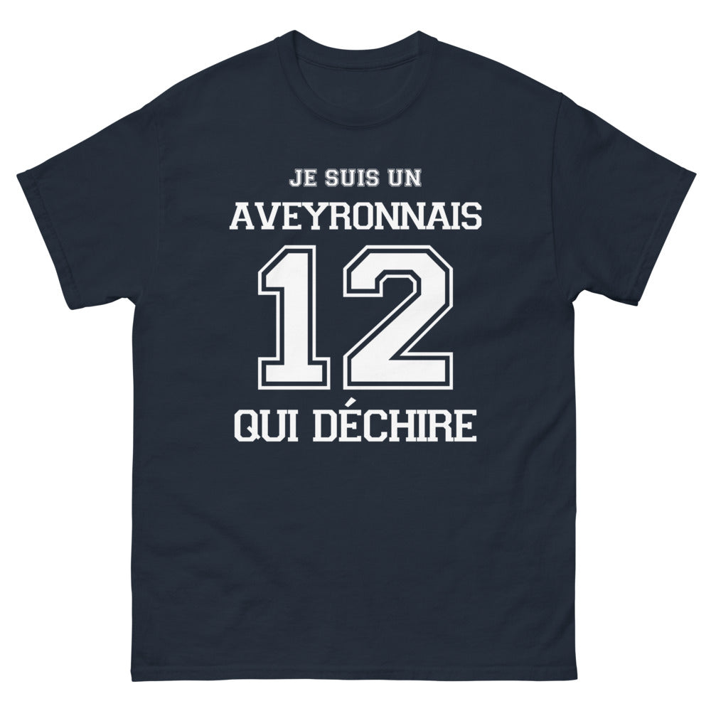 T-shirt Aveyron noir dos - Je suis un Aveyronnais qui déchire