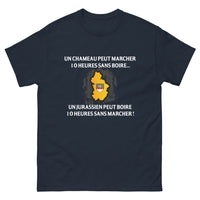 Thumbnail for T-shirt Jura marine - Un chameau peut marcher 10 heures sans boire