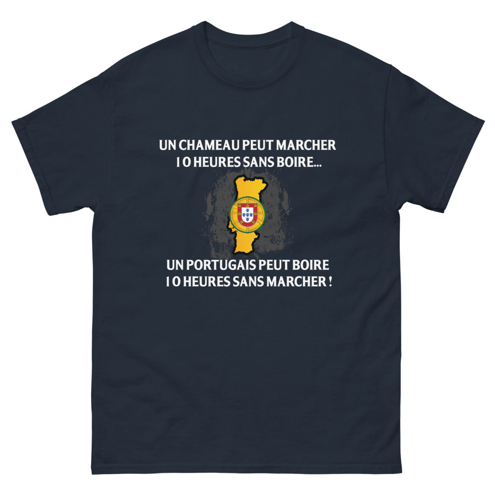 T-shirt Portugal marine - 10 heures sans marcher