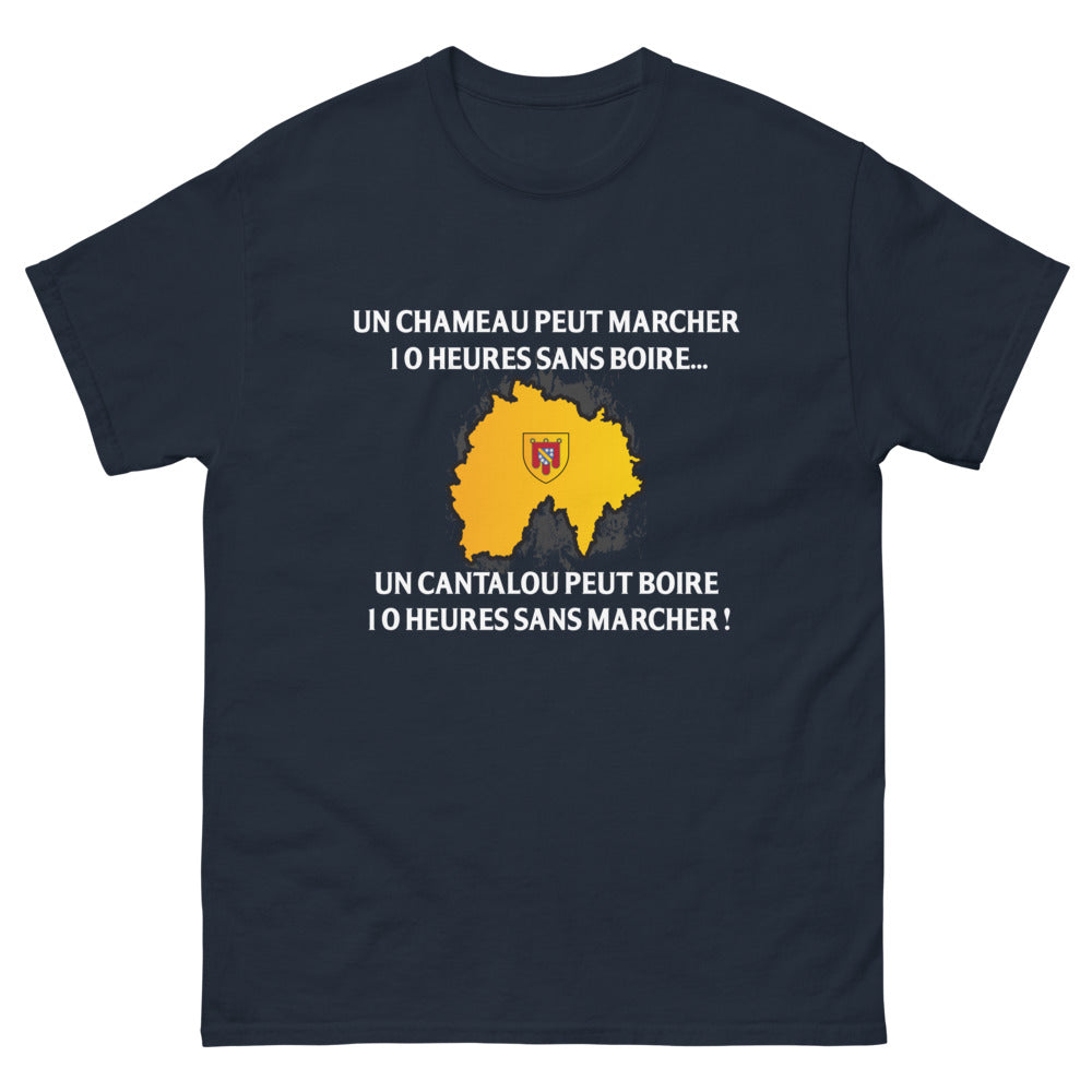 T-shirt Cantalou noir dos - Évoque humour et endurance