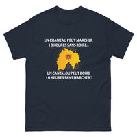 Thumbnail for T-shirt Cantalou noir dos - Évoque humour et endurance