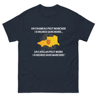 Thumbnail for T-shirt Catalogne marine - Un chameau peut marcher 10 heures sans boire
