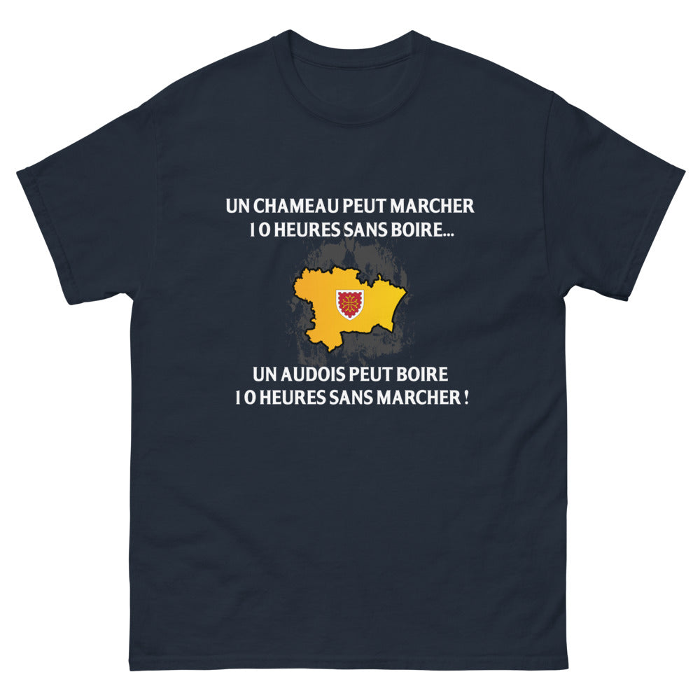 T-shirt Audois marine - Un chameau peut marcher 10 heures sans boire
