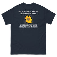 Thumbnail for T-shirt Lozérien marine - Un chameau peut marcher 10 heures