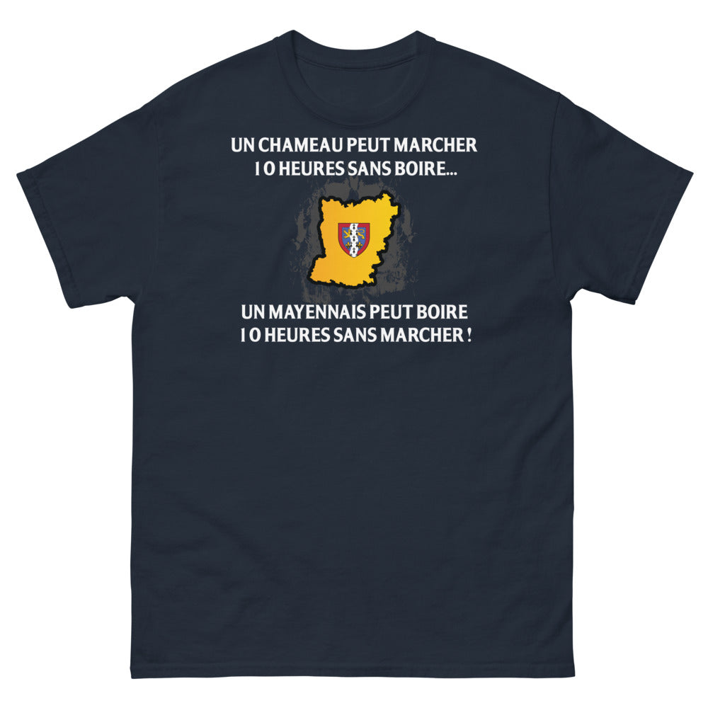 T-shirt Mayenne marine - Un chameau peut marcher 10 heures