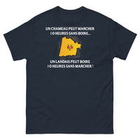 Thumbnail for T-shirt Landais marine - Un héros de l'hydratation humoristique