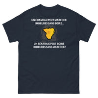 Thumbnail for T-shirt Béarnais marine - Un chameau et un Béarnais, la Résistance en Marche