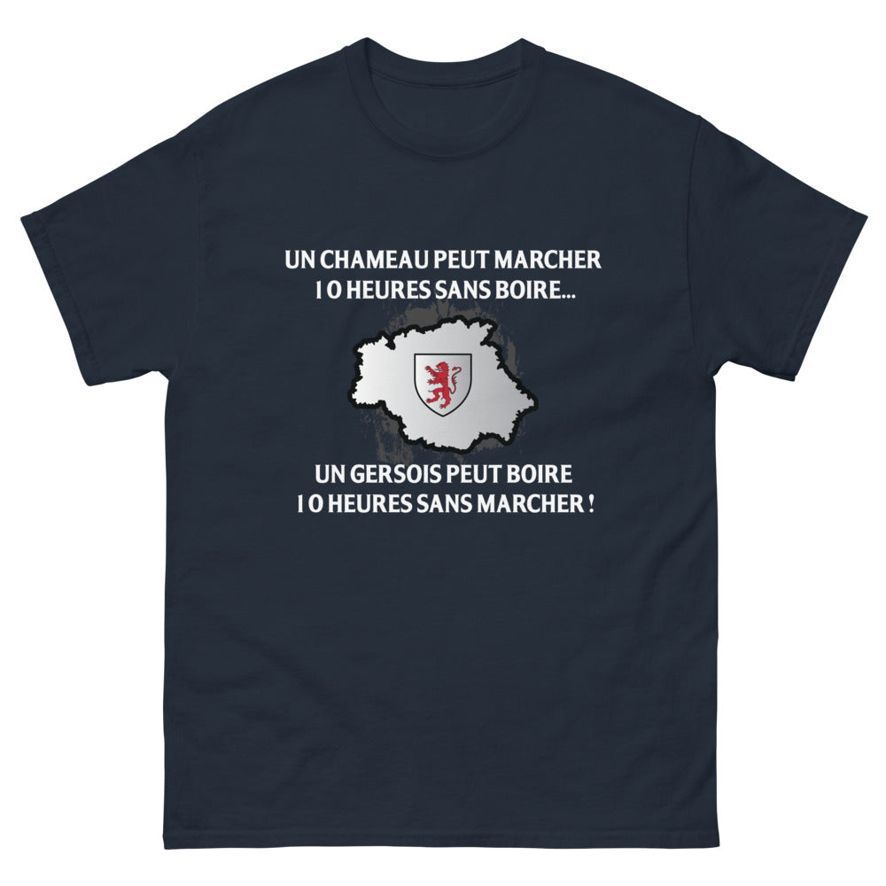 T-shirt Gersois marine - Un chameau peut marcher 10 heures sans boire