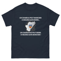 Thumbnail for T-shirt Charentais marine - Un chameau peut marcher 10 heures sans boire